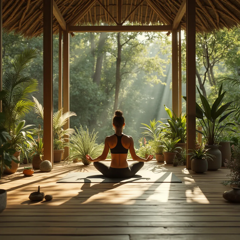 Un espacio tranquilo de yoga